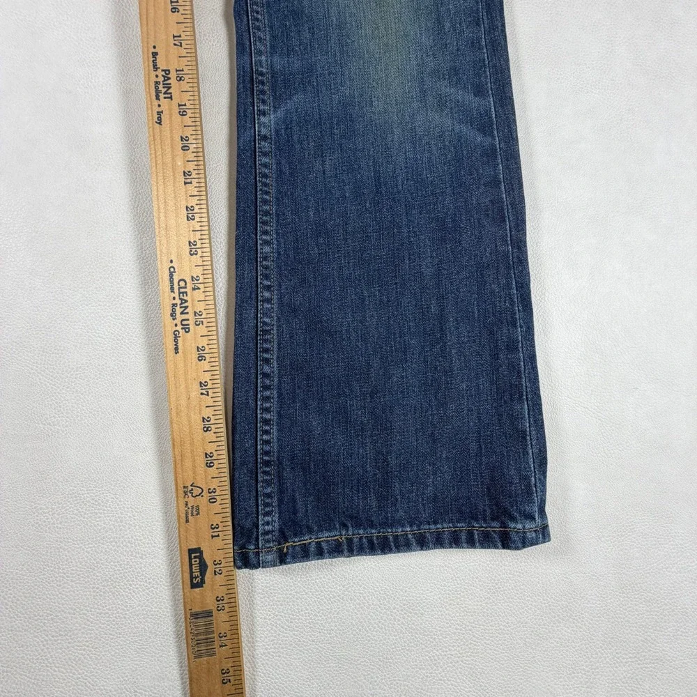 Levis 527 Slim Bootcut Mens Jeans 34x30 Medium Wash Blue Denim Western Fade